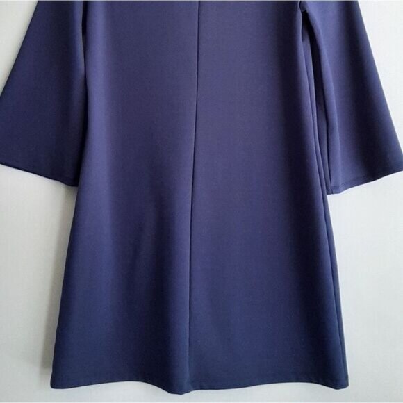 GAP | Long Sleeve Colorblock Shift Dress Knee Length Pull Over Black & Blue Sz M - Picture 9 of 12